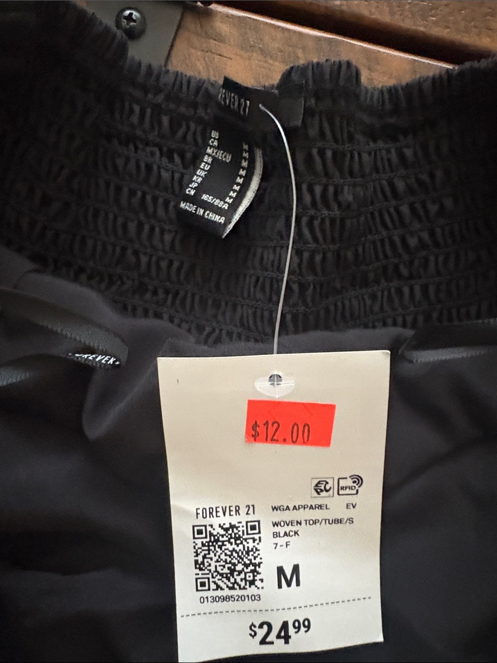 Forever 21 Black Peplum Bustier Top - Picture 2 of 2